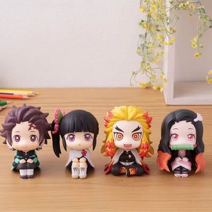 Demon Slayer Rengoku Agatsuma Zen'Itsu Hashibira Inosuke Q Edition Peripheral Cartoon Model Doll Car Computer Desktop Ornament